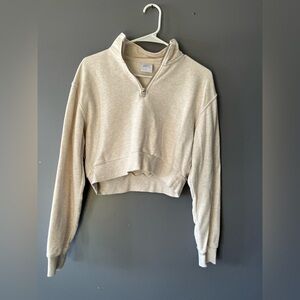 TNA Cream Fleece Quarter-Zip Top AIRY AF